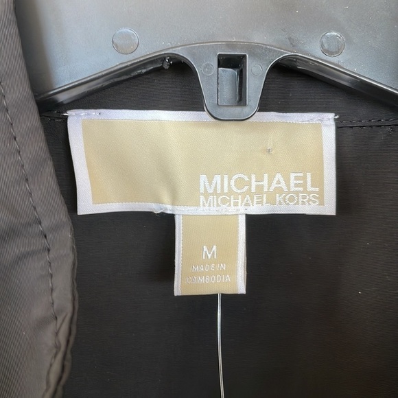 Brand New Michael Kors Black Zippered Lightweight Windbreaker Hooded Jacket - Picture 5 of 10